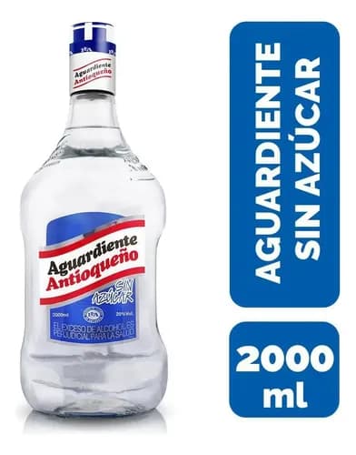 Aguardiente Antioqueño Azul Garrafa 2000 Ml