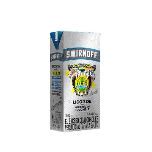 Vodka Smirnoff Lulo Sin Azucar 1000 Ml Tetra